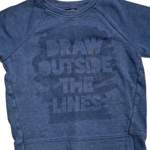 Jumping Beans Draw Outside‎ The LinesBlue Sweatshirt Size 4T - Picture 2 of 4